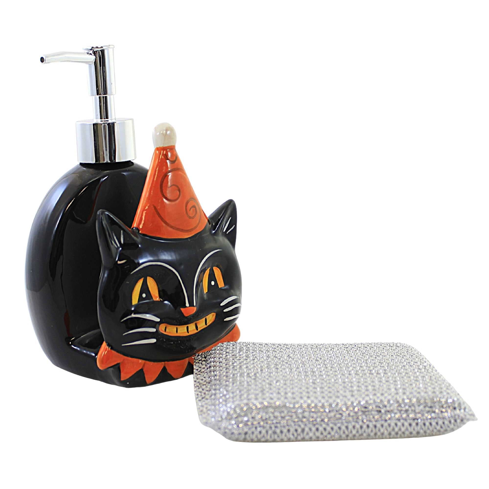 Tabletop Spooky Soap Dispenser Dolomite Halloween Johanna Parker Th00051 Cat