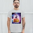 thumbnail image 3 of Tee Hunt Pit Bull Riding a Burger Flying Through Galaxy T-shirt Funny Pet Men's Tee, Ash Gray, Medium, 3 of 5