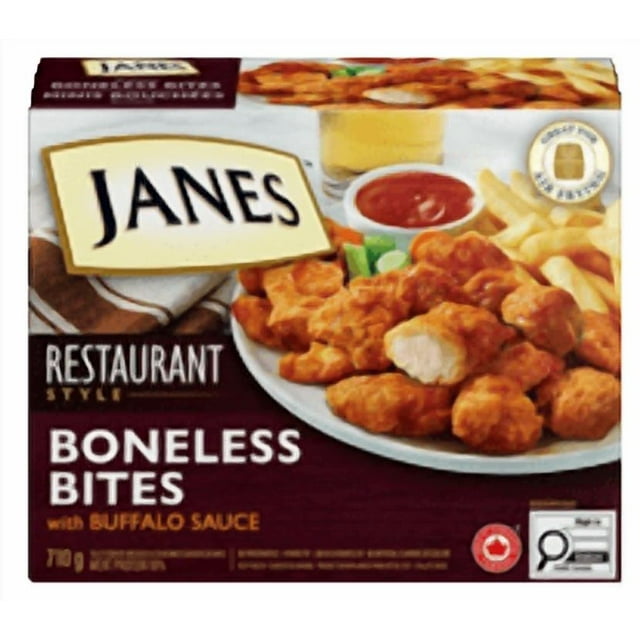 Bouchées de poulet désossées style restaurant Janes avec sauce Buffalo 710g