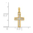 thumbnail image 4 of 14k Yellow Gold 1/6 CT Diamond Latin Cross Design Pendant, 4 of 4