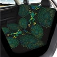 thumbnail image 3 of Binienty Boho Floral Frog Vehicle Seat Covers Full Set with Matching Car Steering Wheel Cover Seat Belt Cushion Pad Headrest Covers Auto Interior Decor Set for Van Sedan SUV Truck 14 Pieces, 3 of 7