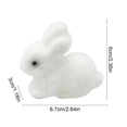 thumbnail image 3 of SLYNSHome Easter Rabbit Decorations,White Flocked Bunny Spring Table Centerpieces Easter Rabbit Figurines for Home Party Office, 3 of 7