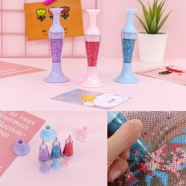 4 Pieces Diamond Painting Drill Pen DIY 5D Diamond Painting Point Drill Pen  Nail Point Pen for DIY Nail Craft Sewing Children's Handicraft Painting