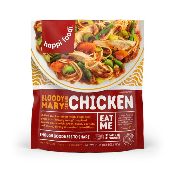 Happi Foodi Bloody Mary Chicken Strips with Angel Hair Pasta, 21 oz Bag ...