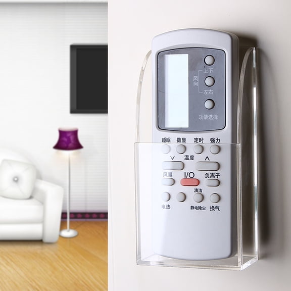 Mgaxyff Remote Control Holder, Remote Control Case,Acrylic Air Conditioner Remote Control Holder Case Storage Box Wall Mount