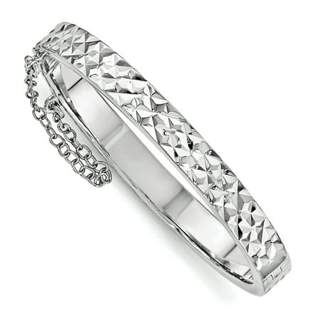Childs Sterling Silver Cuff Bracelet - 925 Sterling Silver Safety Hinged Childs Bangle Bracelet Cuff Expandable Stackable Gifts For Women For Her