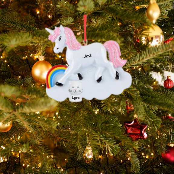 Maxora Personalized Ornaments Customized Christmas Ornament Unicorn Free Customize