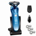 thumbnail image 1 of Rasoir Électrique Rasoir Rotatif Tondeuse à Barbe Rechargeable Machine à Raser pour Hommes Usage Humide-Sec Double Étanche, 1 of 5