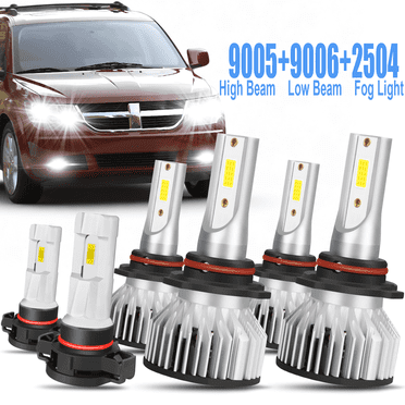 For Dodge Journey 2010-2019 LED Headlights High Low Beam   Fog Light Bulbs 6pcs