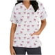 thumbnail image 1 of Tops Cortos para Mujeres con Cuello en V Y Bolsillo, Blusa de Manga Corta Impresa para Uso Casual Diario, 1 of 5