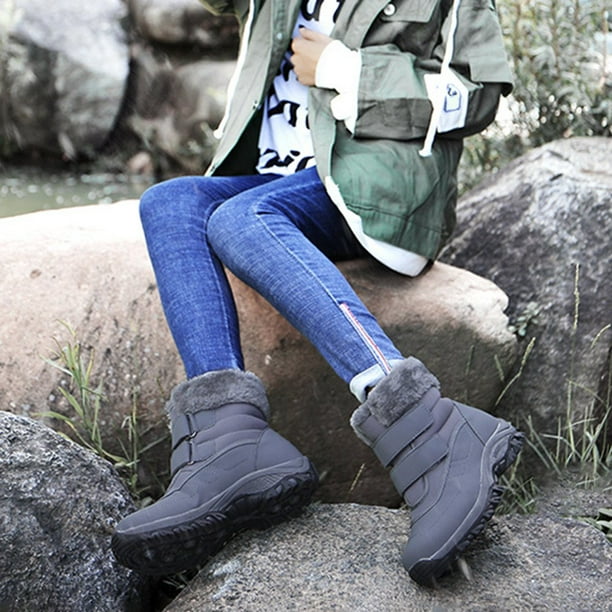 Bottes De Neige Hiver Femme/Homme - Doublure Peluche Chaud, Semelle Antidérapante | Pour Randonnée, Ski, Extérieur