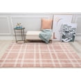 thumbnail image 4 of Isaac Mizrahi Jaxon CM15A Pink Plaid Geometric Contemporary Pink Area Rug, 2'6" x 8', 4 of 6