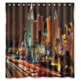 thumbnail image 1 of EREHome Las Vegas Nighted Shower Curtain Polyester Fabric Bathroom Decorative Curtain Size 66x72 Inches, 1 of 1