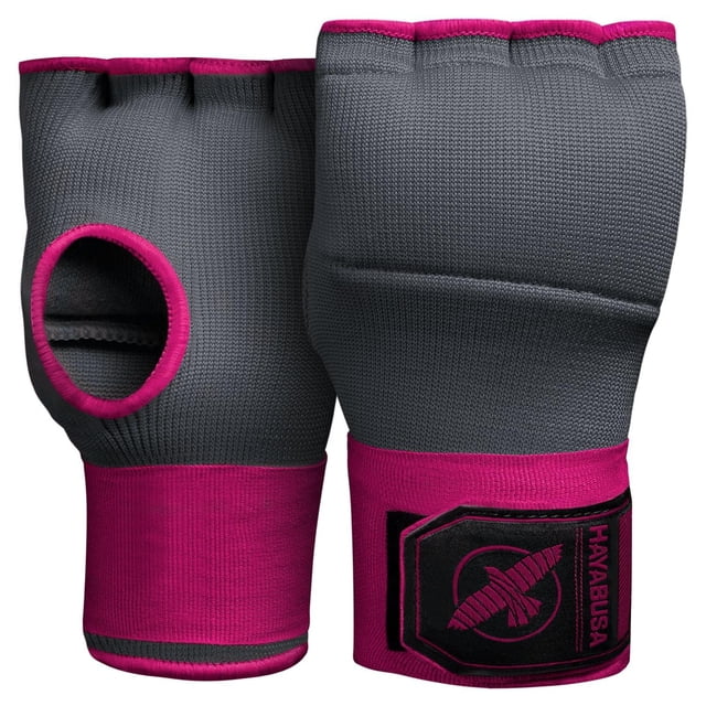 Guantes de Boxeo Hayabusa Gris Rosa Gel Rápido para Mujer
