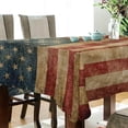 thumbnail image 3 of Coolnut Vintage American Flag Rectangle Tablecloth Spill-Proof Polyester Table Cloth Table Cover for Kitchen Dining Picnic Holiday Party Decoration,60"x90", 3 of 7