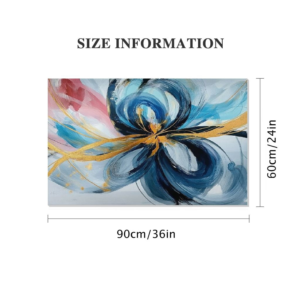 BROOKMAPLES Modern Large Abstract Wall Art - Bright and Design - Blue and White Canvas Picture Artwork & 30x60 Inches Wall art for living room and office Oversized Abstract wall Decor 36x24in