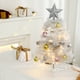 thumbnail image 5 of Árbol de Navidad blanco de 17,7 pulgadas, mini árbol de Navidad de mesa con cadena de luces LED y adornos, árbol de Navidad de mesa a batería para decoración navideña, plantas decorativas navideñas., 5 of 6