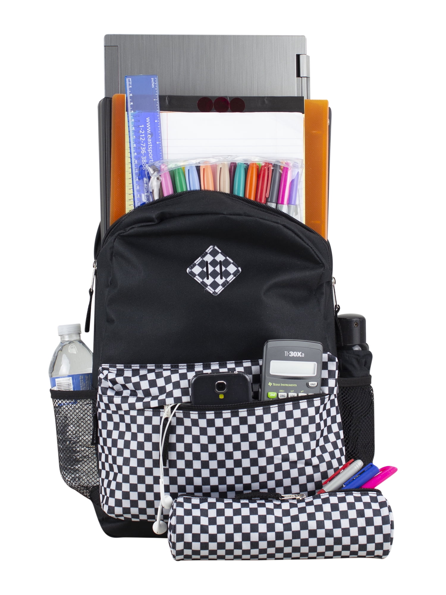 Eastsport Classic Dome Backpack with Matching Pencil Case, Chess Board