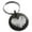 Black, variant on Stainless Steel Stroke Sketch Heart Engraved Small Medallion Circle Charm Keychain Keyring