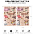 thumbnail image 2 of Kitchen Food Colorful Cooking Chef Curtains-blackout Curtains Bedroom Decor Living Room Darkening Grommet Window Drapes 2 Panels Set 41"x63", 2 of 2
