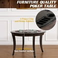 thumbnail image 7 of 48-in Poker Table 2-in-1 Onyx Flip-Top Dining Table for 6 Players by Barrington Billiards Company, 7 of 7