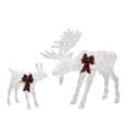 thumbnail image 5 of Sgokeen 2-Piece Moose Family Lighted 3D Christmas Yard Decor Set w/ 200 LED Lights, Stakes, Zip Ties - White, 5 of 7