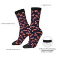 thumbnail image 4 of Fotbe Foxes In Different Poses Pattern Long Socks for Men & Women – Breathable & Stretchy Compression Socks, Ideal for Running, Travel, and Everyday Wear Size 5-11, 4 of 6