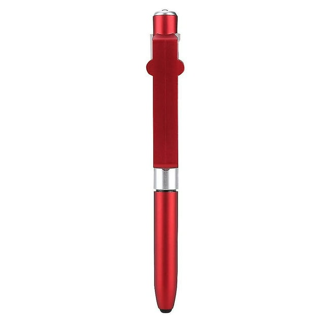 Stylos à bille capacitifs 4 en 1 avec écran tactile et lumière LED pour tablette (rouge)