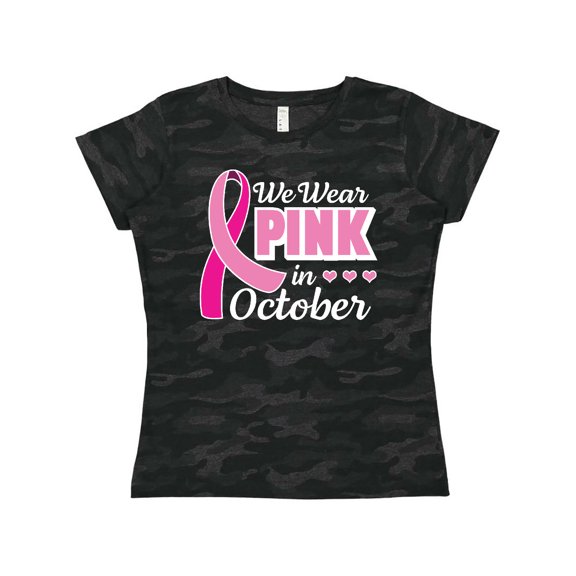 Inktastic Breast Cancer Awareness We Wear Pink in October Women's T-Shirt