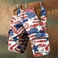 thumbnail image 5 of Drmagiyhm USA Men's Casual Cargo Shorts Athletic Outdoor Wide legs Shorts Lightweight Relaxed Pant Stars and Stripes Stretch Mens Clothing with Pockets, 5 of 5