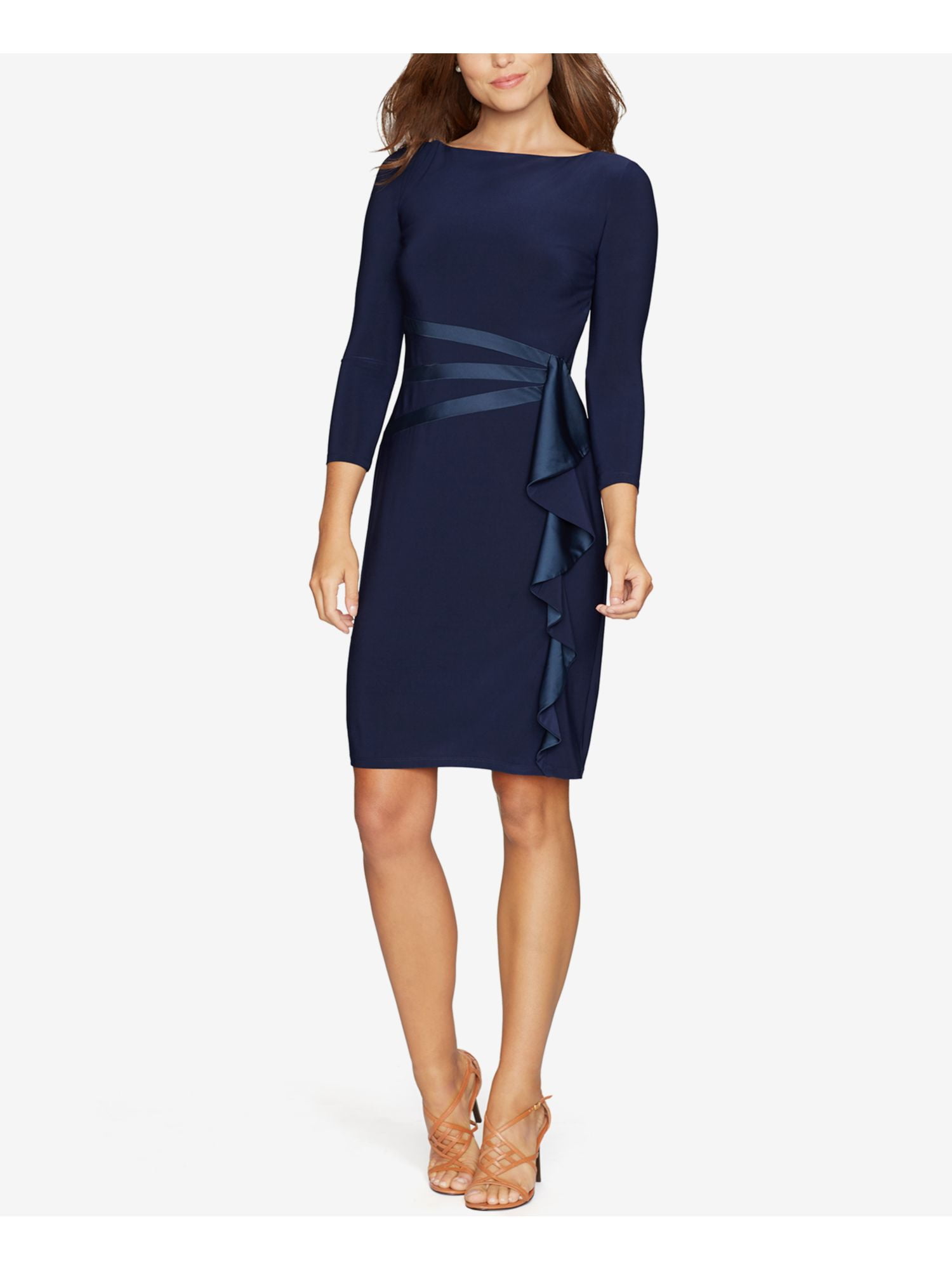 american living dresses navy blue