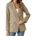 thumbnail image 5 of Womens Button Long Sleeve Suit Jackets Business Casual Solid Color Lady Blazer, 5 of 5
