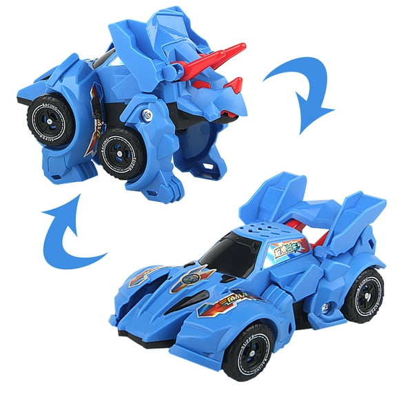 Elainilye Toys for 3-6 Year Old Boys, Transforming Car Toys, Dino Toys for Kids, Dinosaur Toy Birthday Gifts for 4 5 6 7 Year Old Boy, Blue
