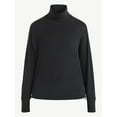 thumbnail image 5 of Avia Women's Corded Open Neck Polo Top with Long Sleeves, Sizes XS-3XL, 5 of 5