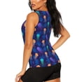 thumbnail image 3 of Fotbe Jellyfish colorful Blusas Sin Mangas para Mujer – Estilo Casual, Corte Suelto, Slim-Fit, Cuello Redondo Deportivo, Tops de Verano para Gimnasio y Yoga-Medium, 3 of 7
