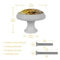 thumbnail image 4 of 4PCS Round Tiger Skin Texture Cabinet Fluorescence Knob Glowing in the Dark Furniture Drawer Pulls Handle with Screws, 4 of 5