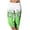 Green, variant on WXLWZYWL Women's Lounge Capris Plus Size Summer Casual Fit Elastic Waisted Cropped Trousers Print Lightweight Comfy Joggers Pants knee Length Hiking Pants with Pockets