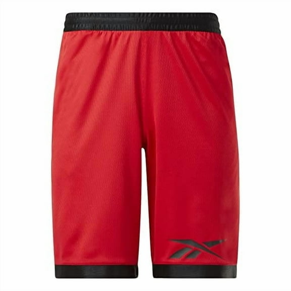 Reebok Mens Regular fit Athletic Basketball Shorts Small Red Solid