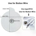 thumbnail image 2 of 4cm Round TENS Unit Electrode Pads for EMS Muscle Stimulator Electrotherapy Self-Adhesive Pads Replacement Reusable Latex-Free, 2 of 5
