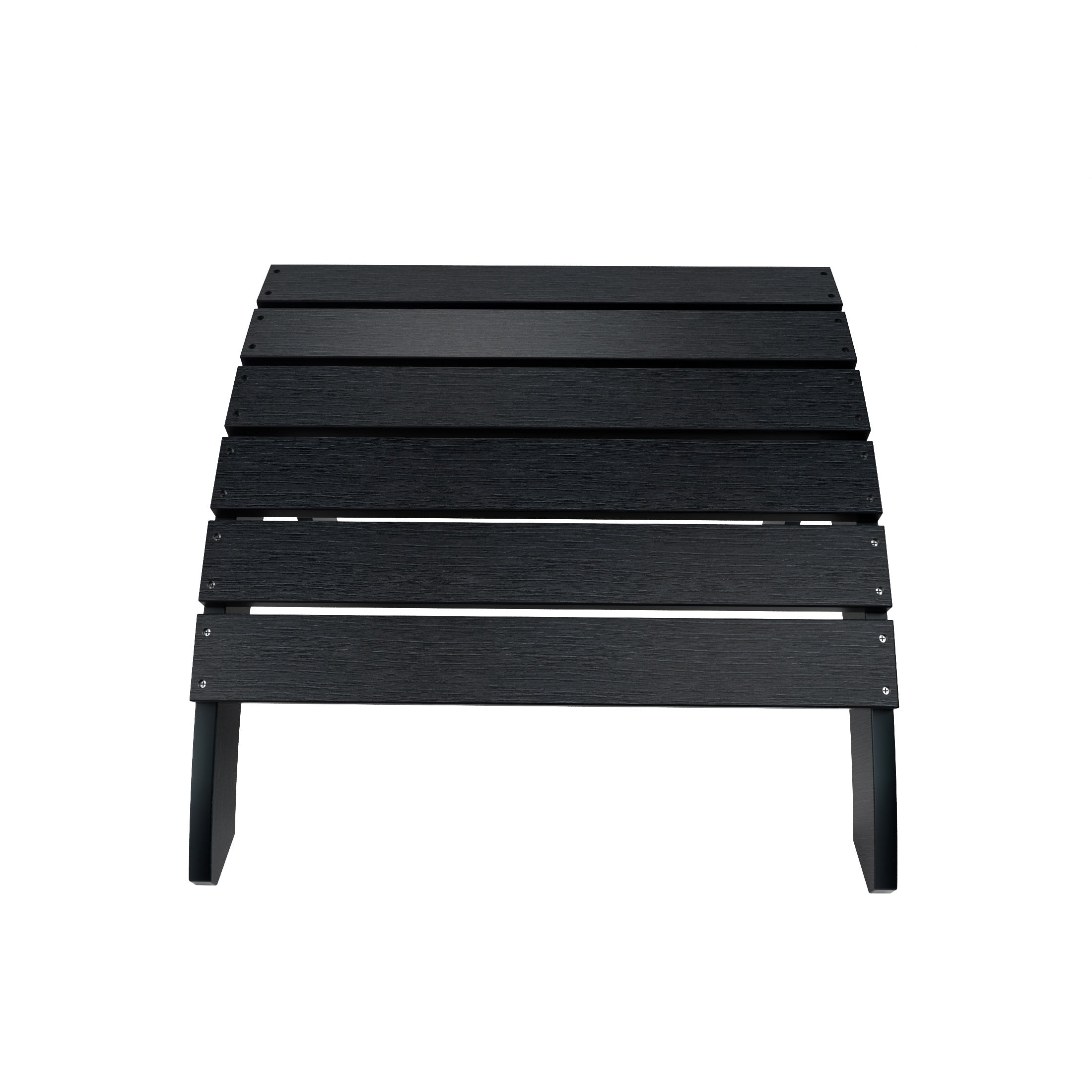 Outdoor Adirondack Chair Folding Ottoman, Black