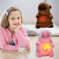 thumbnail image 4 of Nueva música que respira Capibara Luces rítmicas Muñeca relajante Capibara Compañero para dormir Muñeco de oso de peluche Bebé, 4 of 5