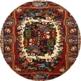thumbnail image 1 of Ahgly Company Indoor Round Traditional Dark Gold Brown Persian Area Rugs, 4' Round, 1 of 6