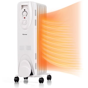Costway 1500W Radiateur portatif rempli d'huile Space Thermostat réglable