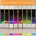 thumbnail image 3 of WIAWG Fireplace TV Stand for TVs up to 70 Inch with 7 Colors LED Light&12 Colors Flame, 2-Level Heat,White & Black, 3 of 9