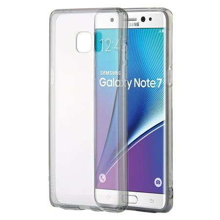 Transparent Smoke Plastic Cover - Glassy Transparent Gummy Cover for Samsung Galaxy Note 7 - Smoke