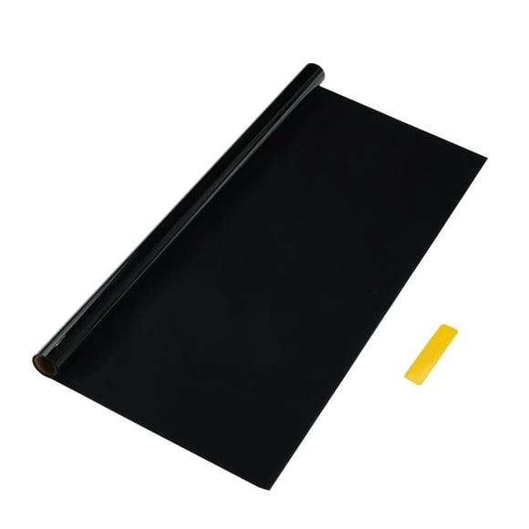 Unique Bargains Universal Car Window Tint Film Privacy Film 9.84 ft x 23.62 inch Carbon 2PLY PET Black 1 Pc VLT 16% IRR 60% URV 95%