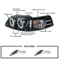 thumbnail image 3 of Spec-D Tuning Black Smoke LED Dual Halo Projector Headlights Compatible with 1999-2004 Ford Mustang, Left + Right Pair Headlamps Assembly, 3 of 5