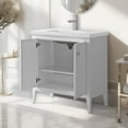 thumbnail image 2 of Vanity Art 30" Double Door Bathroom Vanity with Sink, Freestanding Storage Cabinet with Ceramic Top, and Removable Shelve, 2 of 6