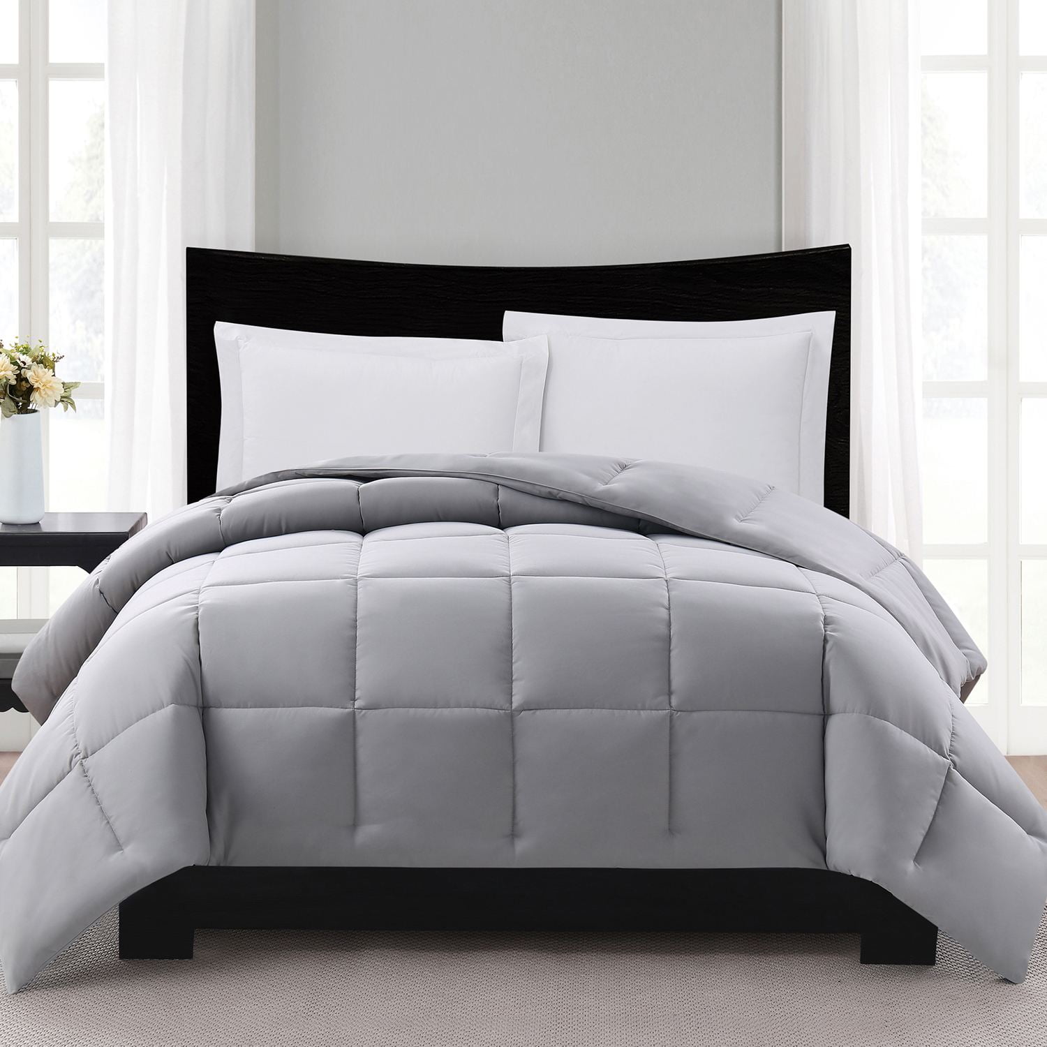 London Fog Supreme Down Alternative Comforter Queen Size, Gray