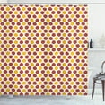 thumbnail image 1 of Abstract Shower Curtain, Repeating Round Blots on a Plain Background Spotted Animal Print, Fabric Bathroom Set with Hooks, 69W X 70L Inches, Earth Yellow Cinnamon, by Ambesonne, 1 of 3